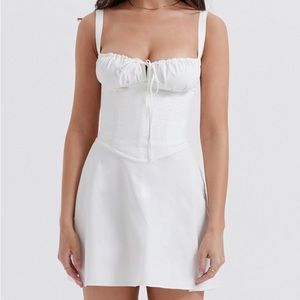 WHITE CORSET MINI DRESS